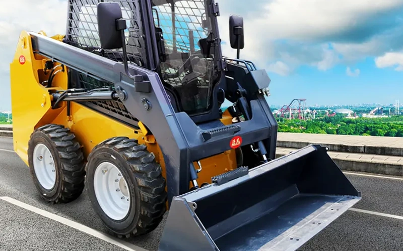 CE rakentaminen Mini kuormaaja hydraulinen Skid Steer kaivinkone